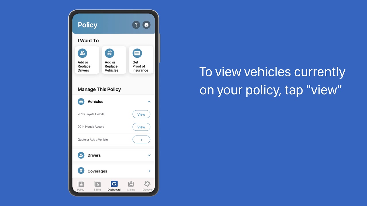 How To Add Or View Vehicles - GEICO Insurance
